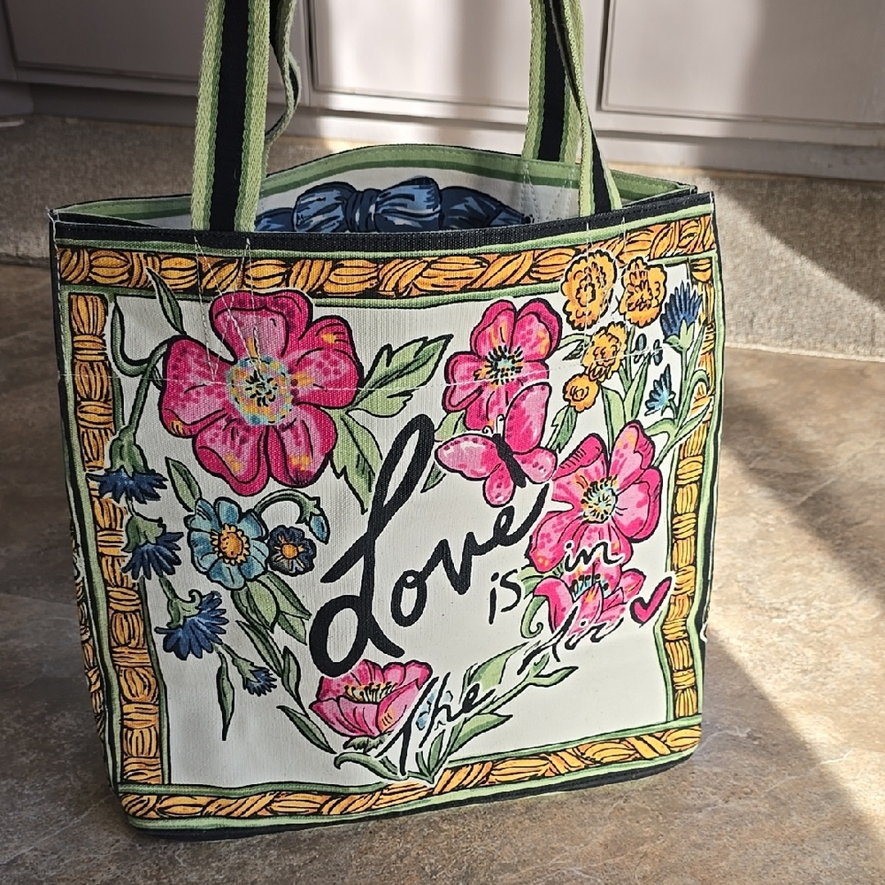Brighton Floral Canvas Tote Bag - Love Is In The Air